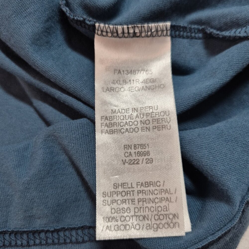 Lacoste Men's Crew Neck Cotton T-shirt Size 4XLB Logo Print Blue (31) - Picture 7 of 11